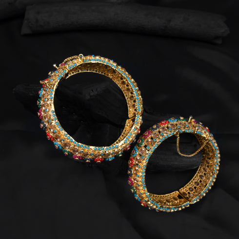 Studded Pearls Naurattan kangun D282